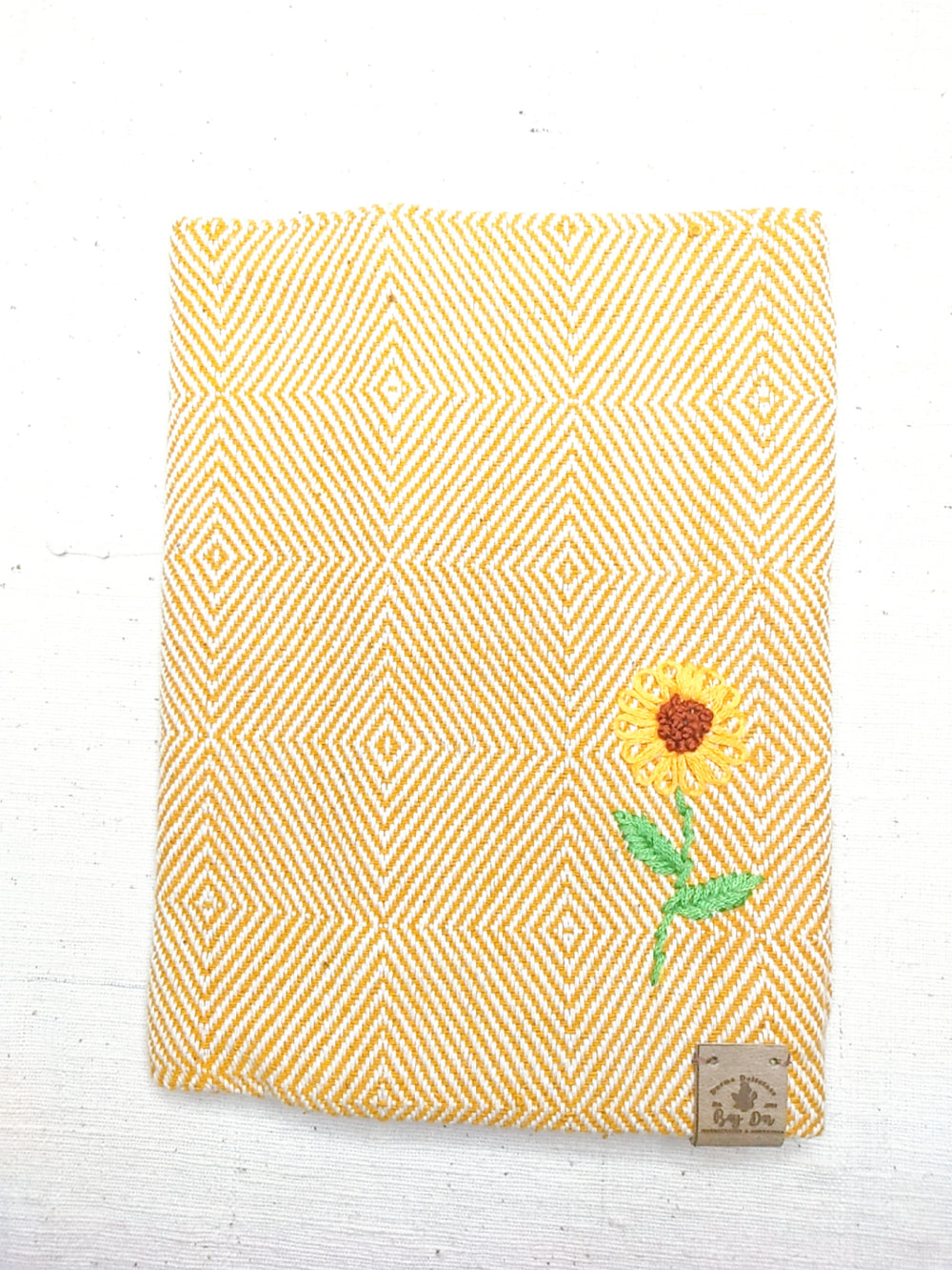 100% Cotton Book Cover with Beautiful Embroidery Flowers (Design2 )