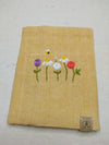 100% Cotton Book Cover with Beautiful Embroidery Flowers (Design 3)