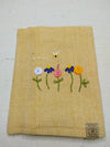 100% Cotton Book Cover with Beautiful Embroidery Flowers (Design 3)