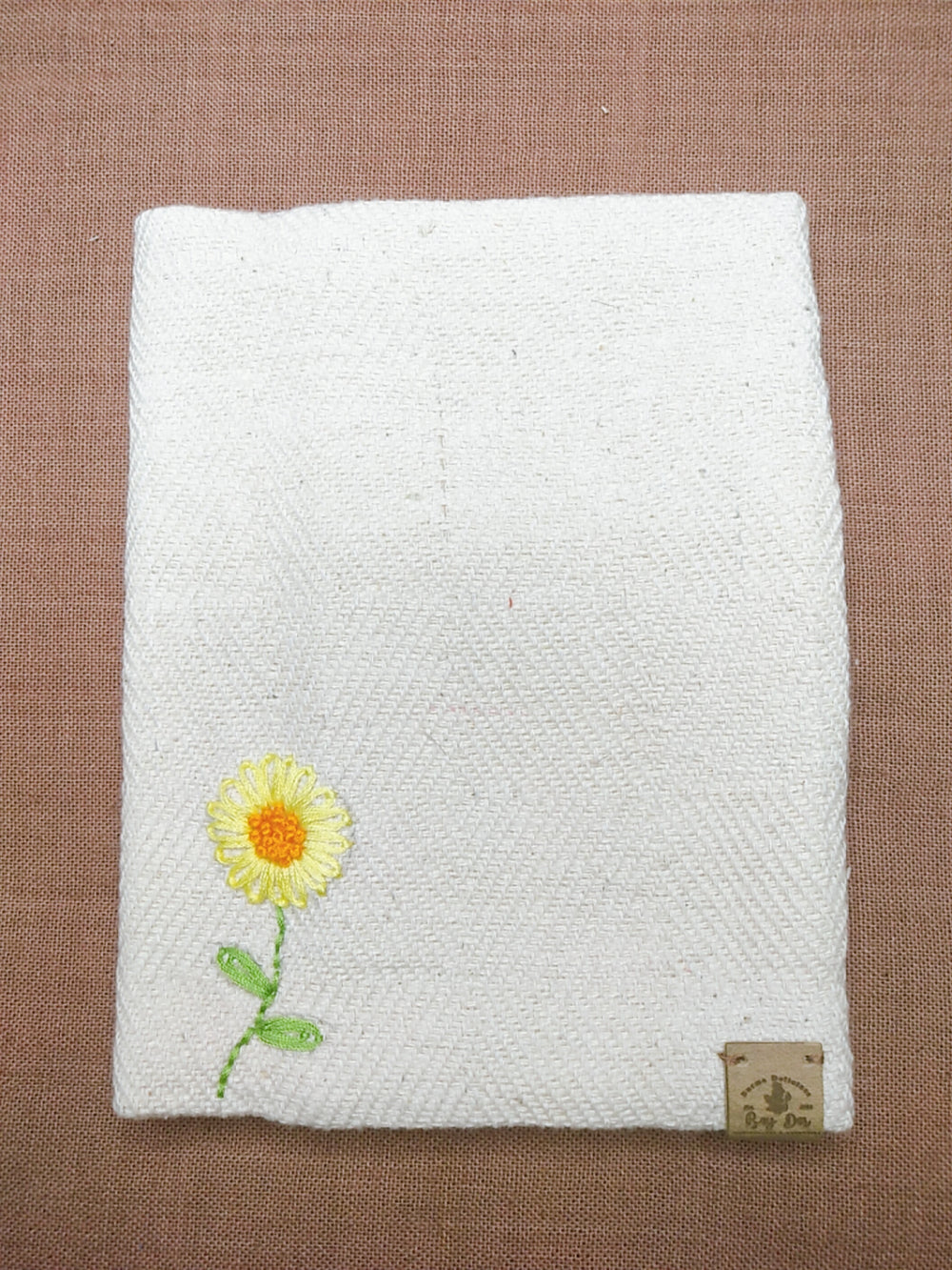 100% Cotton Book Cover with Beautiful Embroidery Flowers (Design 1)