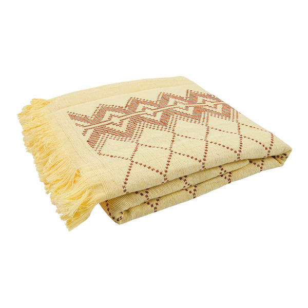 Swedish Pattern Handwoven Cotton Blanket