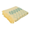 Swedish Pattern Handwoven Cotton Throw Blanket