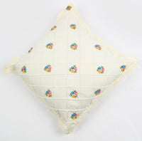 Hand Embroidery Cushion Cover with Floral Pattern