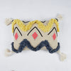 Hand Weaved Cotton Cushion Cover with Upcycled Threads in Geometric Pattern