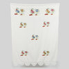 Hand-Embroidered Cotton Curtains with Crochet Lace Trim