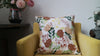 Punch Needle Embroidered Cushion Cover with Floral Pattern