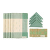 Handwoven Cotton Placemat Set in Green (4 Sets)