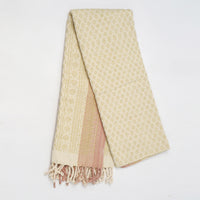 Natural Dyed Handwoven Table Runner in Royal Jasmine Pattern