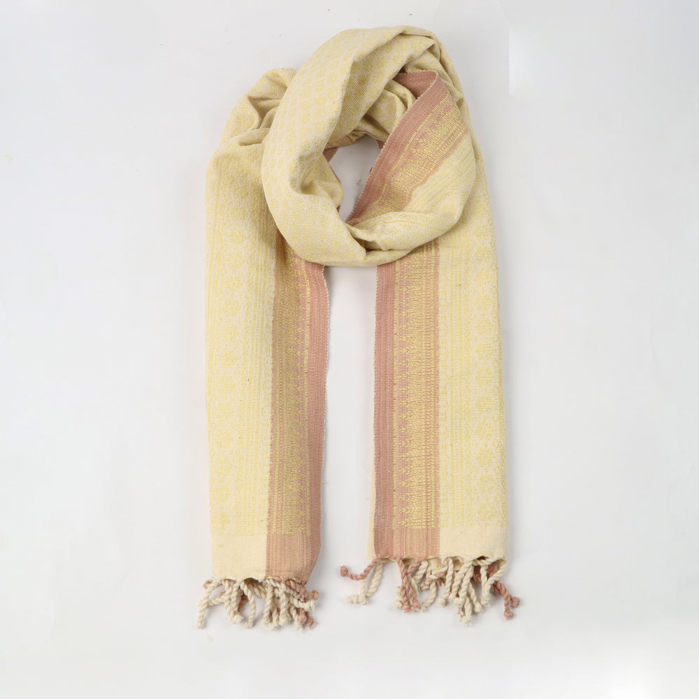 Natural Dyed Handwoven Table Runner in Royal Jasmine Pattern