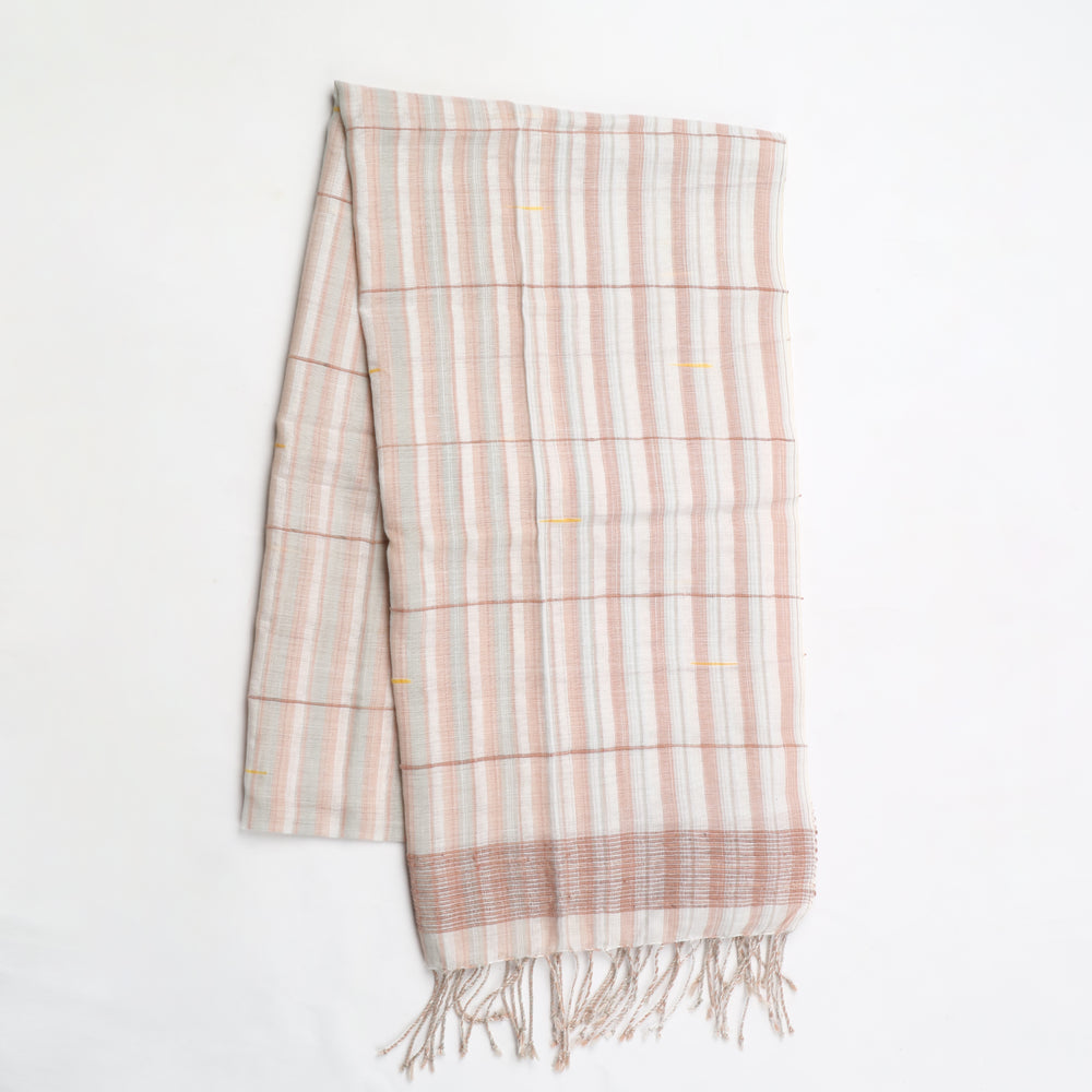 Organic Dyed Handwoven Shawl mixed with Cotton & Silk