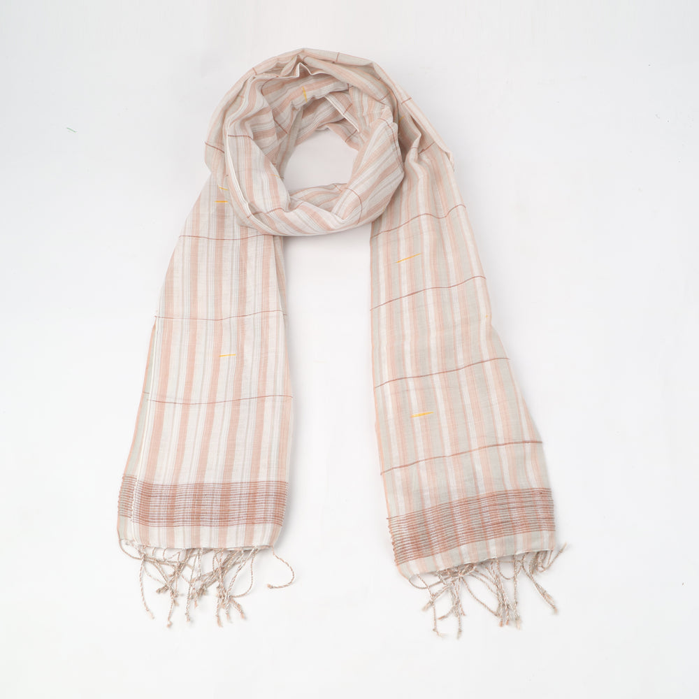 Organic Dyed Handwoven Shawl mixed with Cotton & Silk