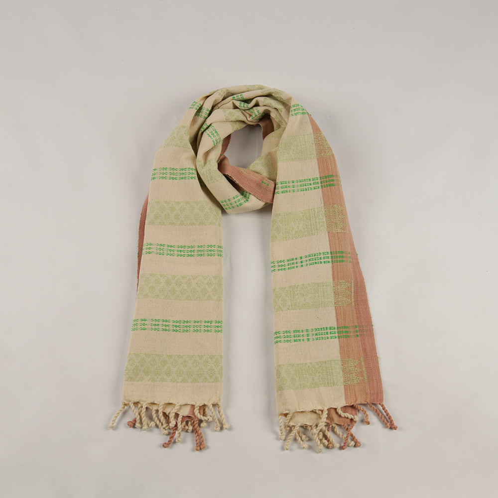 Natural Dyed Handwoven Table Runner in Royal Jasmine Pattern
