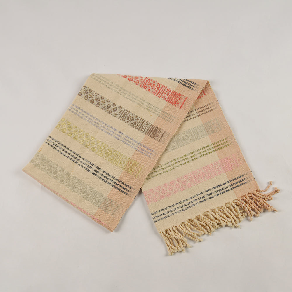 Natural Dyed Handwoven Table Runner in Royal Jasmine and Kanok Pattern