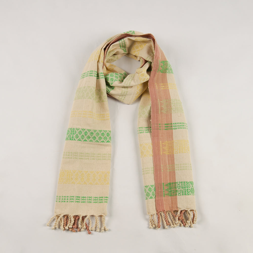 Natural Dyed Handwoven Table Runner in Royal Jasmine and Kanok Pattern