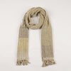 Organic Dyed Handwoven Black And White Wick Shawl