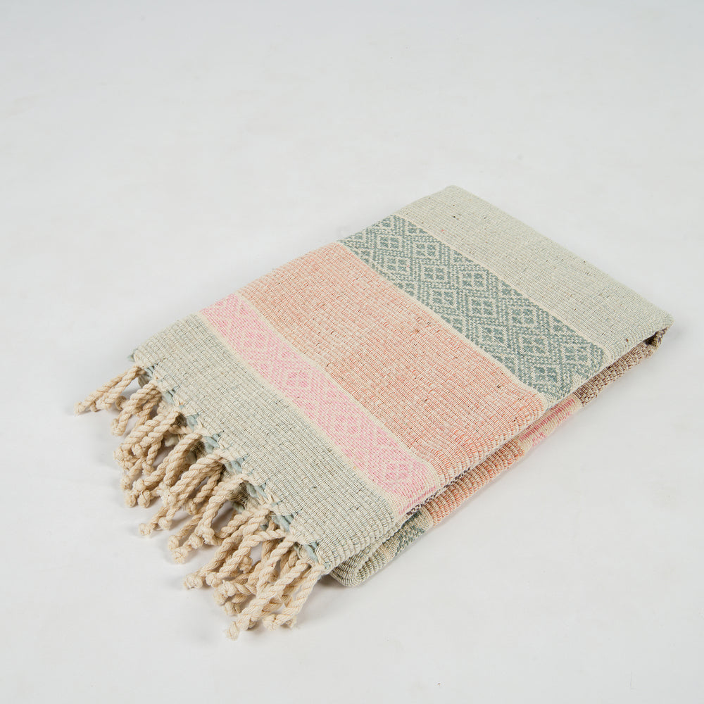 Natural Dyed Backstrap Weaved Pattern Table Runner