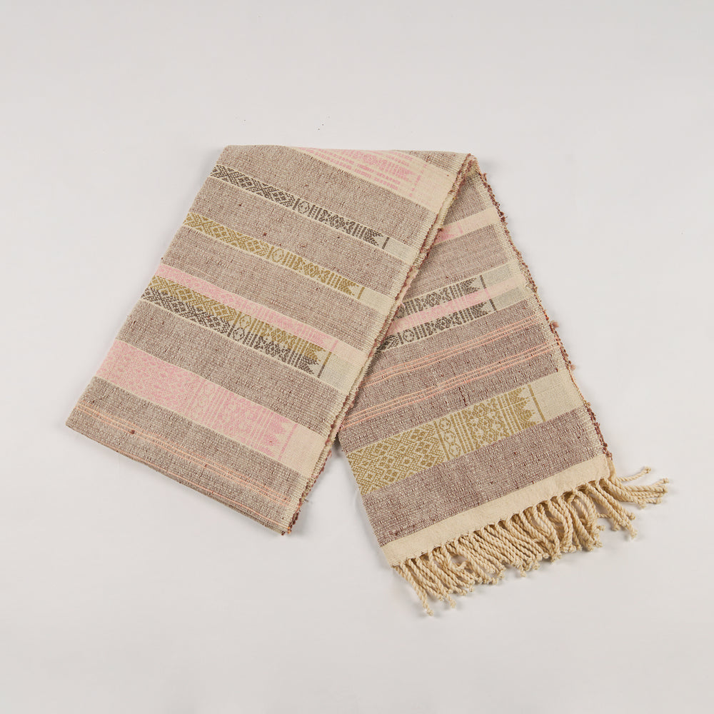 Natural Dyed Backstrap Weaved Pattern Table Runner