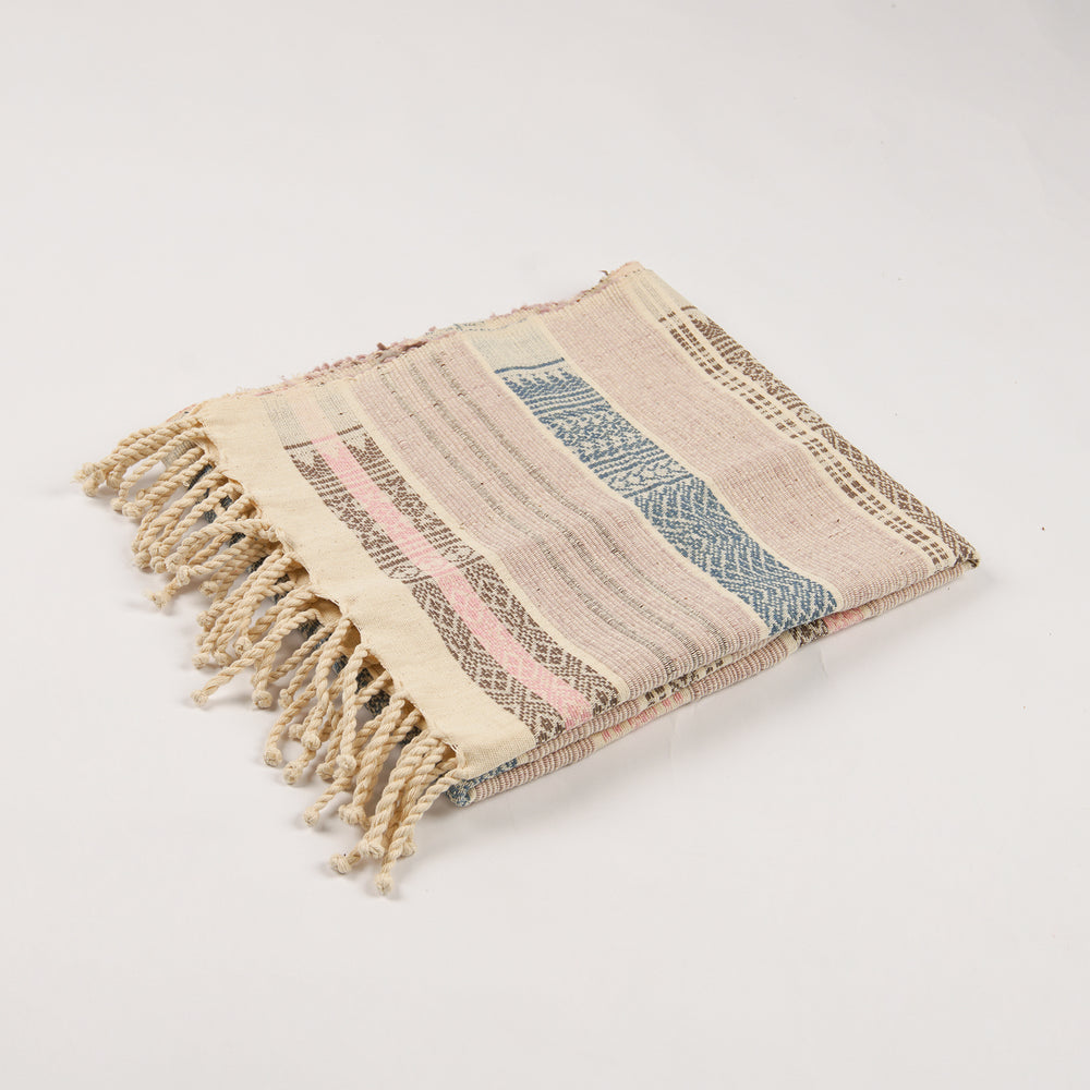 Natural Dyed Backstrap Weaved Pattern Table Runner