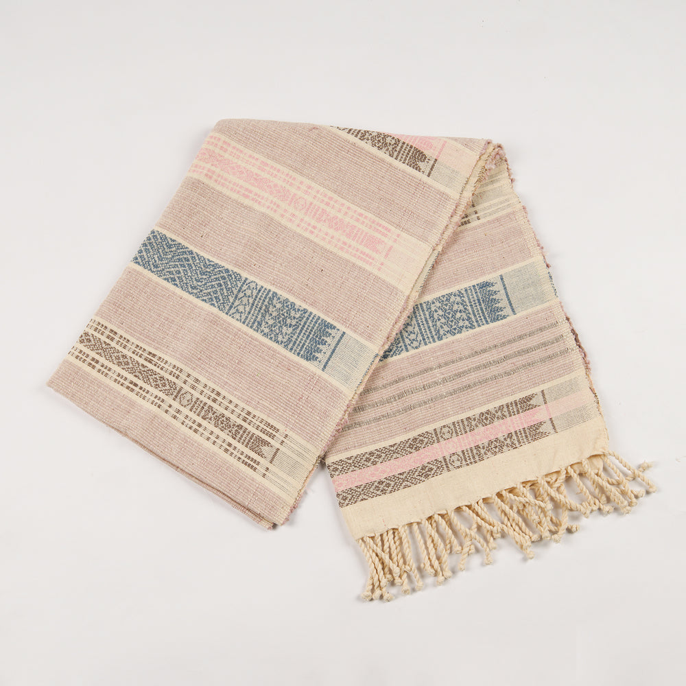 Natural Dyed Backstrap Weaved Pattern Table Runner