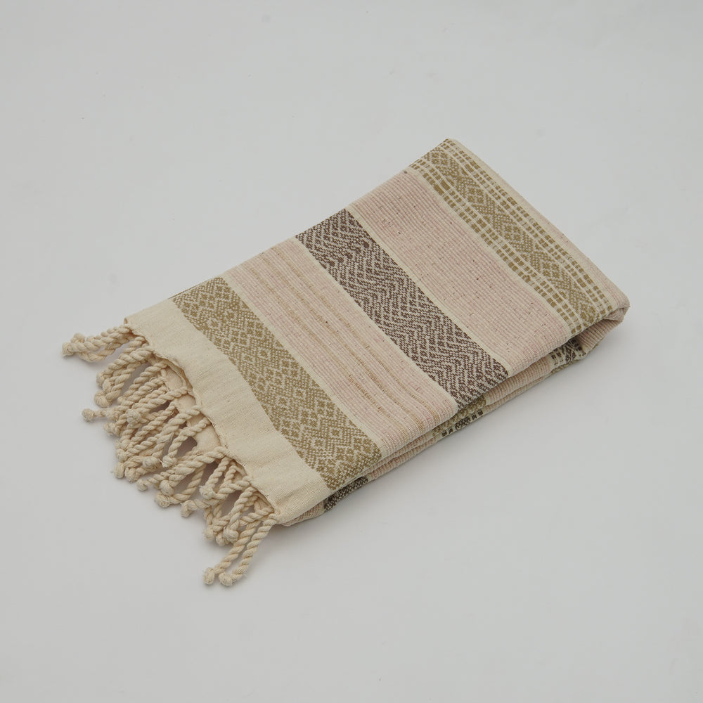 Natural Dyed Backstrap Weaved Pattern Table Runner