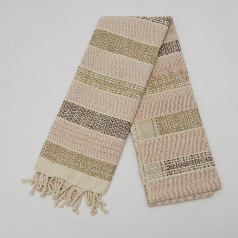 Natural Dyed Backstrap Weaved Pattern Table Runner
