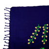 Hand Embroidery Throw with Myanmar Traditional Flowers