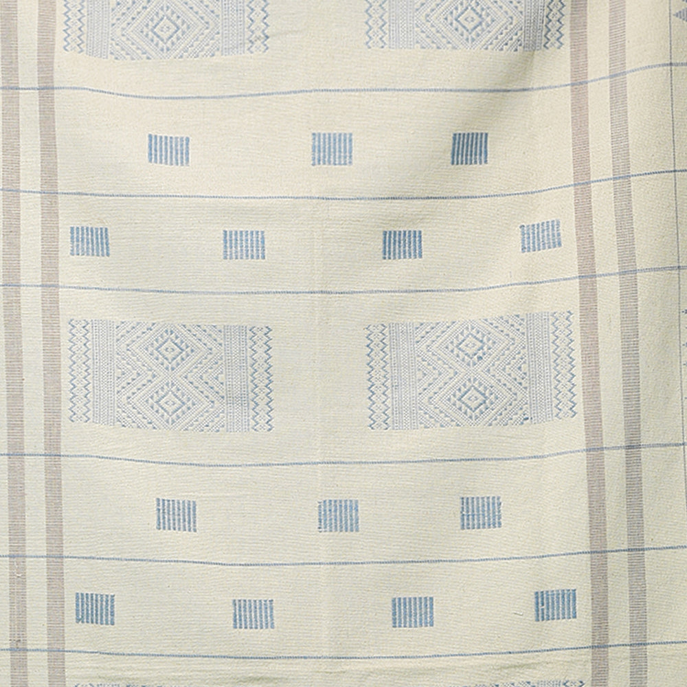 Organic Dyed Handwoven Cotton Throw in Chin Design