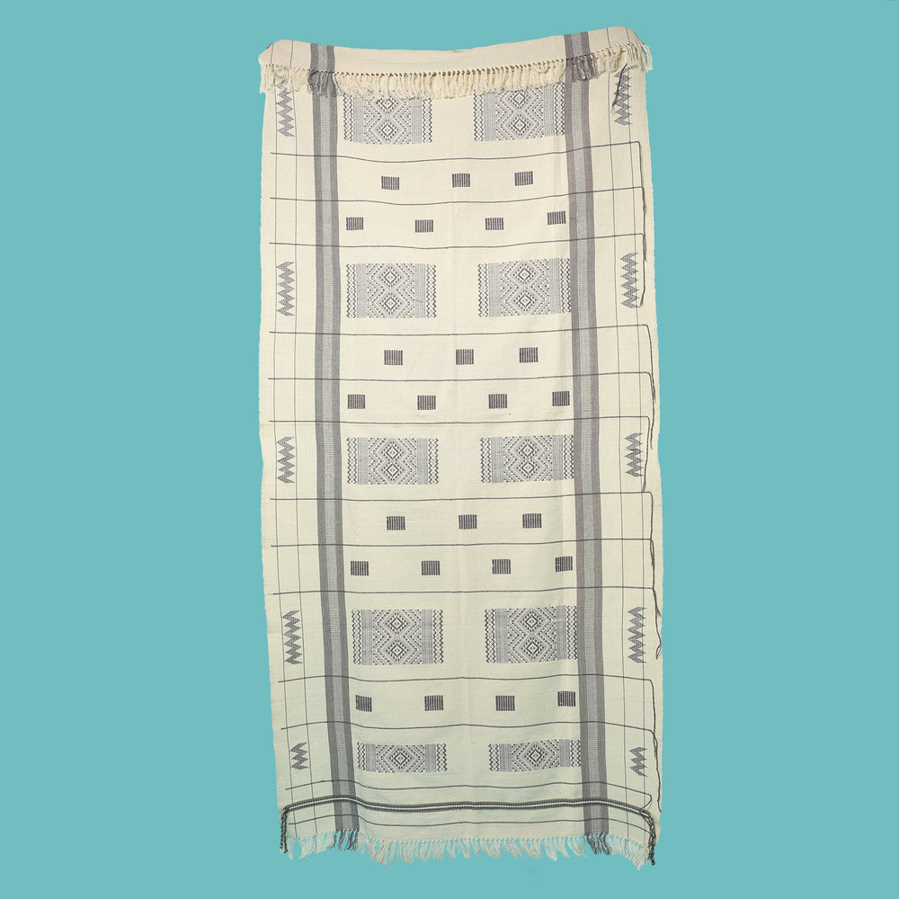 Organic Dyed Handwoven Cotton Throw in Chin Design