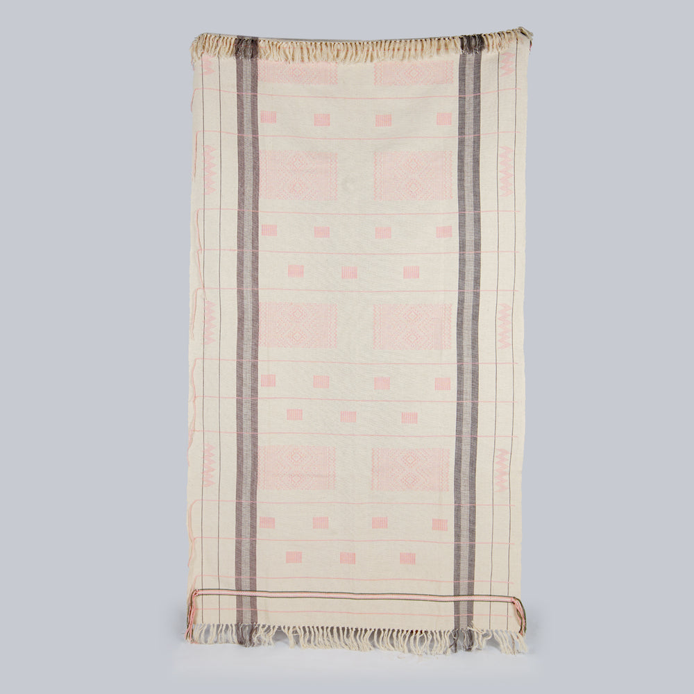 Organic Dyed Handwoven Cotton Throw in Chin Design
