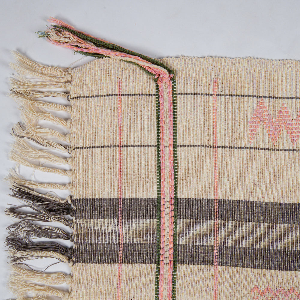 Organic Dyed Handwoven Cotton Throw in Chin Design
