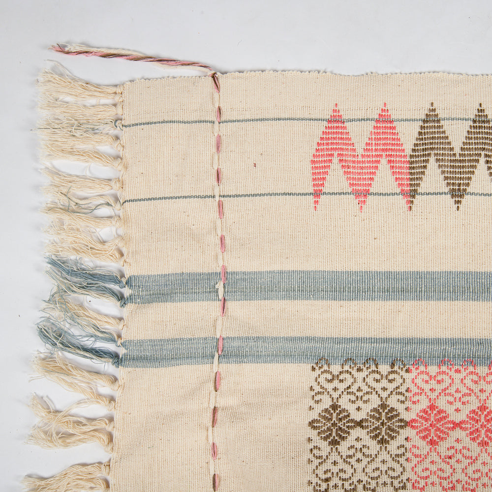 Organic Dyed Handwoven Cotton Throw in Chin Design