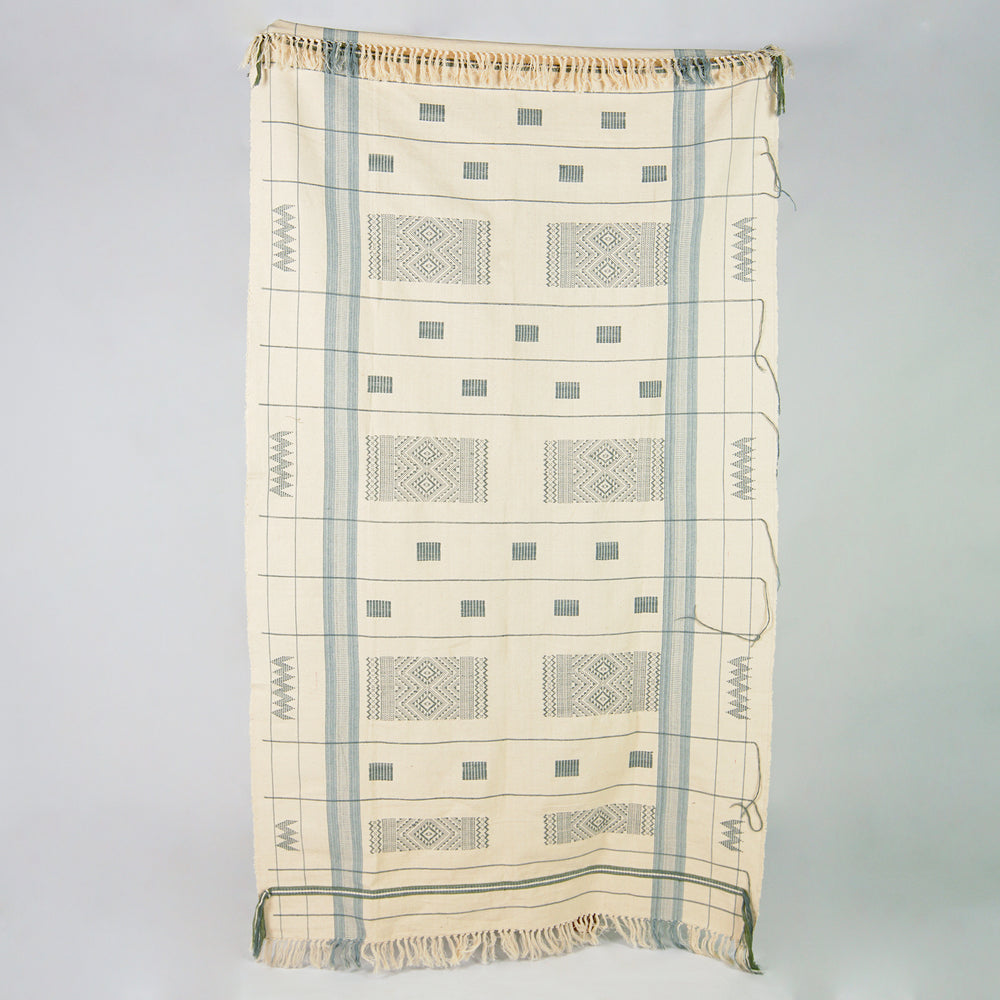 Organic Dyed Handwoven Cotton Throw in Chin Design