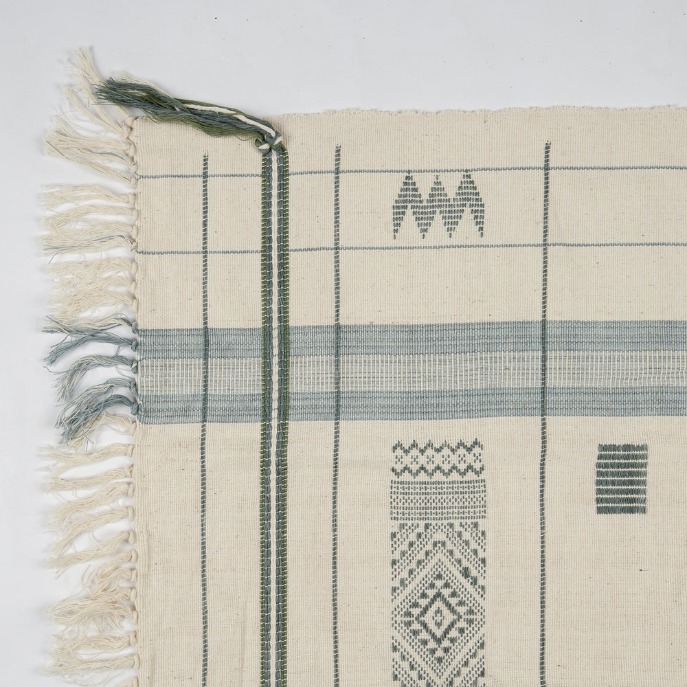 Organic Dyed Handwoven Cotton Throw in Chin Design