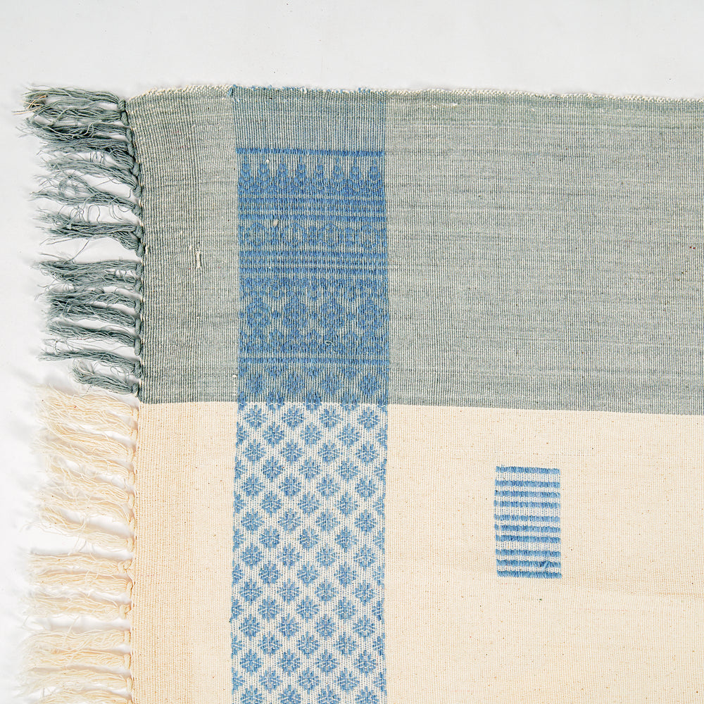Organic Dyed Handwoven Cotton Throw in Chin Design