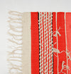 Handwoven Modern Pattern Wool Throw – Orange