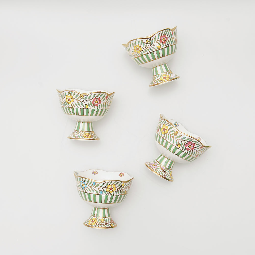 Stunning Classic Style Hand-painted Ice-Cream Cup (4 Set)