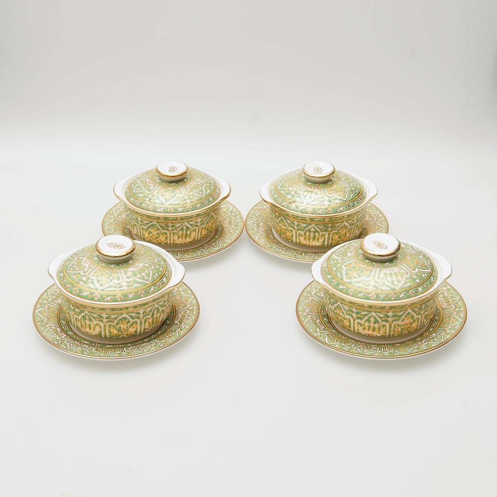 Stunning Classic Style Hand-painted  Soup Set (4 Set)