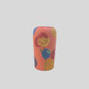 Hand painted Flower Pot(Tall) with Painted Flower Design (Yellow Floral)