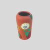 Hand painted Flower Pot(Tall) with Painted Flower Design (Yellow Floral)