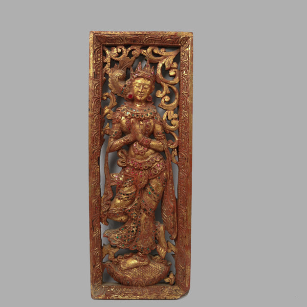 Antique Inspired Wooden Wall Hanging -