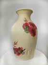 Hand Painted Pot with Decoupage Floral Design