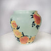 Hand Painted Pot with Decoupage Floral Design