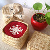 Handmade Punch Needle Coasters with Christmas Theme