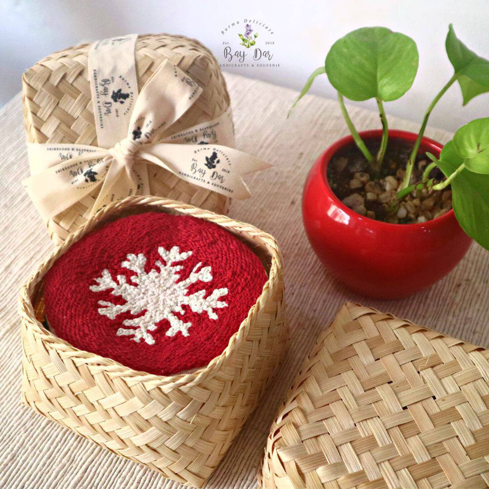 Handmade Punch Needle Coasters with Christmas Theme