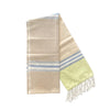 Cotton Shawl with Colorful Stripes: Cream Pink