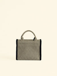 Classic Monochrome Handwoven Cotton Tote Bag (Small)