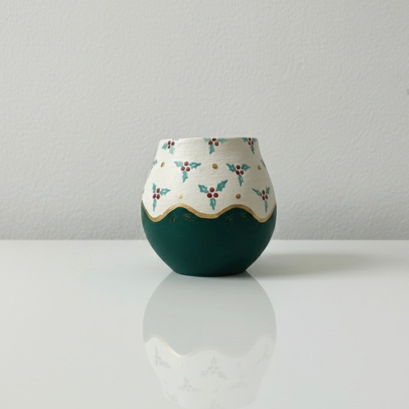 Christmas Candle Pot