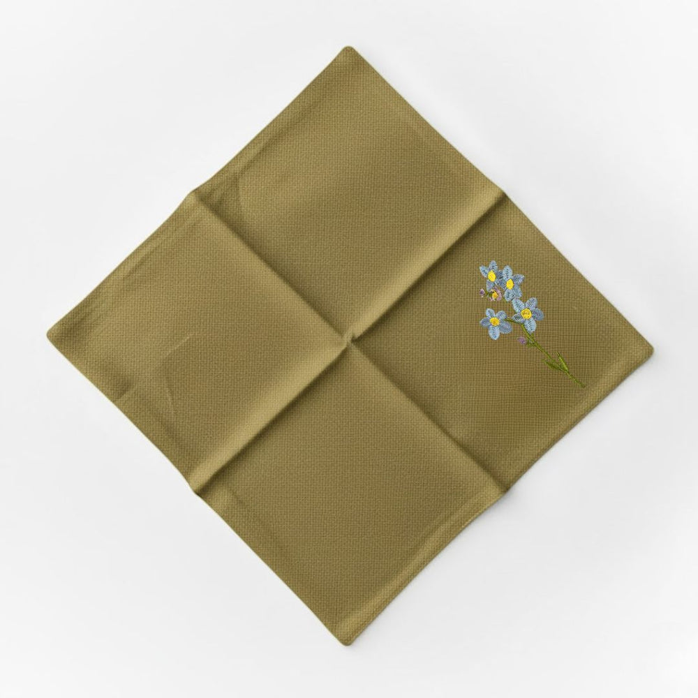 Flore: Embroidered Cotton Tea Towel