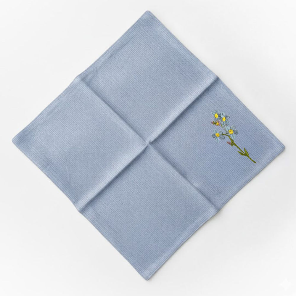 Flore: Embroidered Cotton Tea Towel