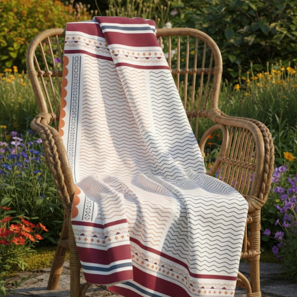 Garten: Throw Blanket – Natural Cotton